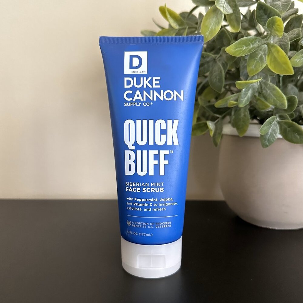 Duke Cannon QUICK BUFF Face Scrub Siberian Mint 6 oz Peppermint Jojoba Vitamin C